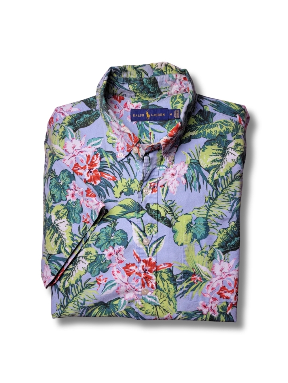 Ralph Lauren Tropical Hawaiian Short Sleeve Button-Down Shirt M